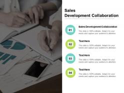 Sales development collaboration ppt powerpoint presentation show ideas cpb
