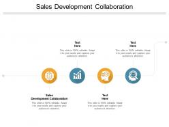 Sales development collaboration ppt powerpoint presentation visual aids cpb