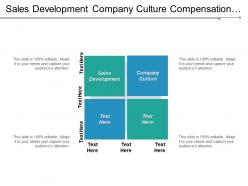 Sales development company culture compensation management product development cpb