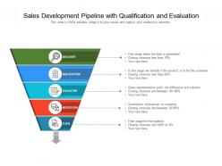 Sales development pipeline with qualification and evaluation