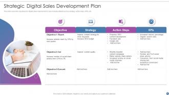 Sales Development Plan Powerpoint Ppt Template Bundles