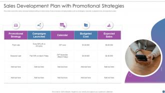 Sales Development Plan With Promotional Strategies