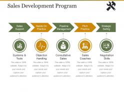 Sales development program presentation graphics