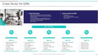 Sales Development Representative Playbook Case Study For SDRs