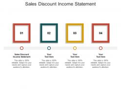 Sales discount income statement ppt powerpoint presentation show infographics cpb
