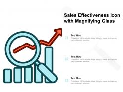 Sales effectiveness icon with magnifying glass