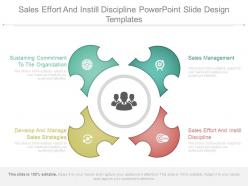 Sales effort and instill discipline powerpoint slide design templates
