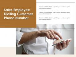 Sales employee dialling customer phone number