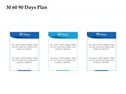 Sales Enablement Channel Management 30 60 90 Days Plan Ppt Microsoft