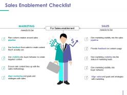 Sales enablement checklist ppt background template