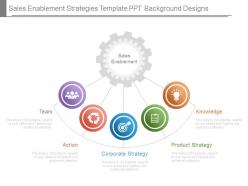Sales enablement strategies template ppt background designs