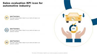 Sales Evaluation Kpi Icon For Automotive Industry