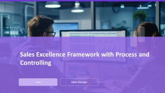Sales Excellence Framework With Process And Controlling PPT Guidelines AT