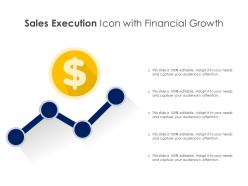 Sales execution icon with financial growth