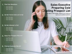 Sales Executive Preparing Cold Calling Prospect List