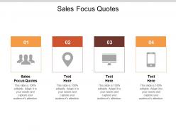 Sales focus quotes ppt powerpoint presentation model deck cpb