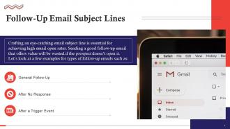 Sales Follow Up Email Subject Lines Training Ppt