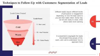 Sales Follow Up Method Segmentation Of Leads Training Ppt