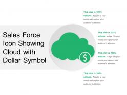 Sales force icon showing cloud with dollar symbol