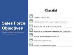 Sales Force Objectives Sample Ppt Presentation