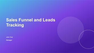 Sales Funnel And Leads Tracking PPT Mockup AT