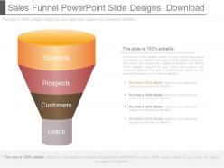 Sales funnel powerpoint slide designs download