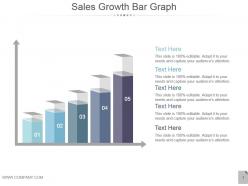 Sales growth bar graph powerpoint templates