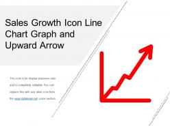 Sales growth icon line chart graph and upward arrow