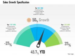 Sales growth specification flat powerpoint design
