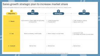 Sales Growth Strategic Plan To Increase Market Share