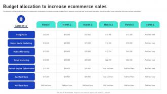 Sales Growth Strategies Budget Allocation To Increase Ecommerce Sales