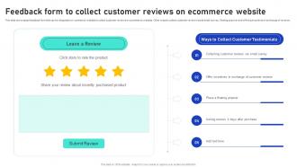 Sales Growth Strategies Feedback Form To Collect Customer Reviews On Ecommerce Website