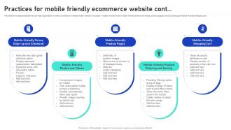 Sales Growth Strategies Practices For Mobile Friendly Ecommerce Website Image Captivating