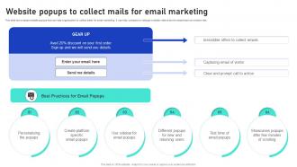 Sales Growth Strategies Website Popups To Collect Mails For Email Marketing