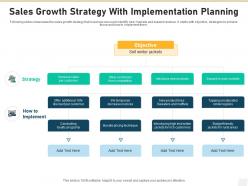 Sales growth strategy with implementation planning