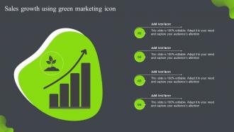 Sales Growth Using Green Marketing Icon