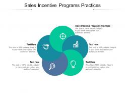 Sales incentive programs practices ppt powerpoint presentation ideas backgrounds cpb