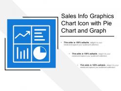 Sales info graphics chart icon with pie chart and graph