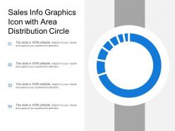 Sales info graphics icon with area distribution circle