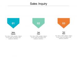 Sales inquiry ppt powerpoint presentation infographics example topics cpb