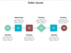 Sales issues ppt powerpoint presentation file brochure cpb