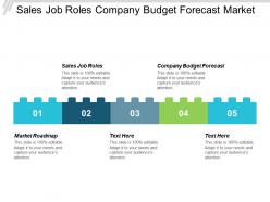 Sales job roles company budget forecast market roadmap cpb