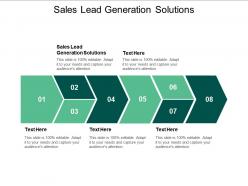 Sales lead generation solutions ppt powerpoint presentation infographic template smartart cpb