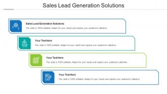 Sales lead generation solutions ppt powerpoint presentation layouts themes cpb