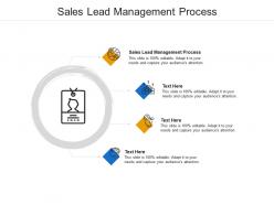 Sales lead management process ppt powerpoint slideshow cpb