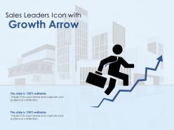 Sales leaders icon with growth arrow