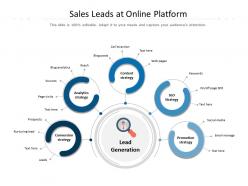 Sales leads at online platform