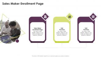 Sales Maker Enrollment Page In Powerpoint And Google Slides Cpb