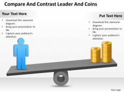 Sales management consultant contrast leader coins powerpoint templates ppt backgrounds for slides 0528
