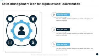 Sales Management Icon For Organisational Coordination